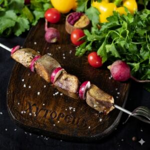 Телячий язик на мангалі